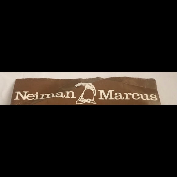 New Neiman Marcus Knit Shoe Bags Travel Beige Blue - Picture 14 of 16